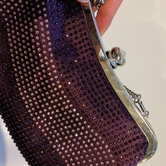 Nina Purple Sparkle Clutch - Picture 3 of 5